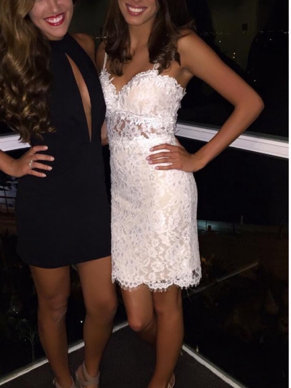 White Lace Mini Dress